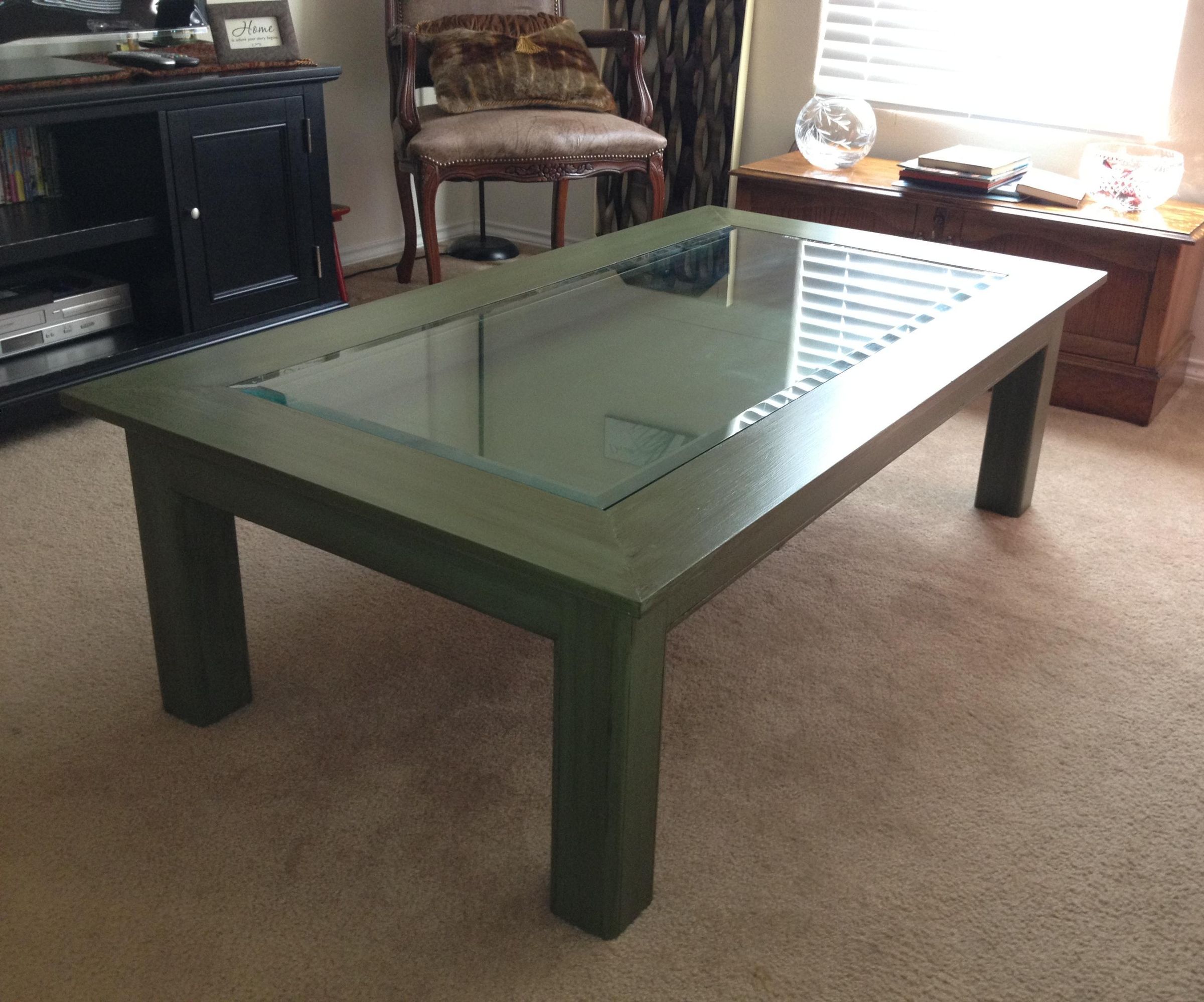 DIY How to Update and Refinish Glass Top Coffee Table