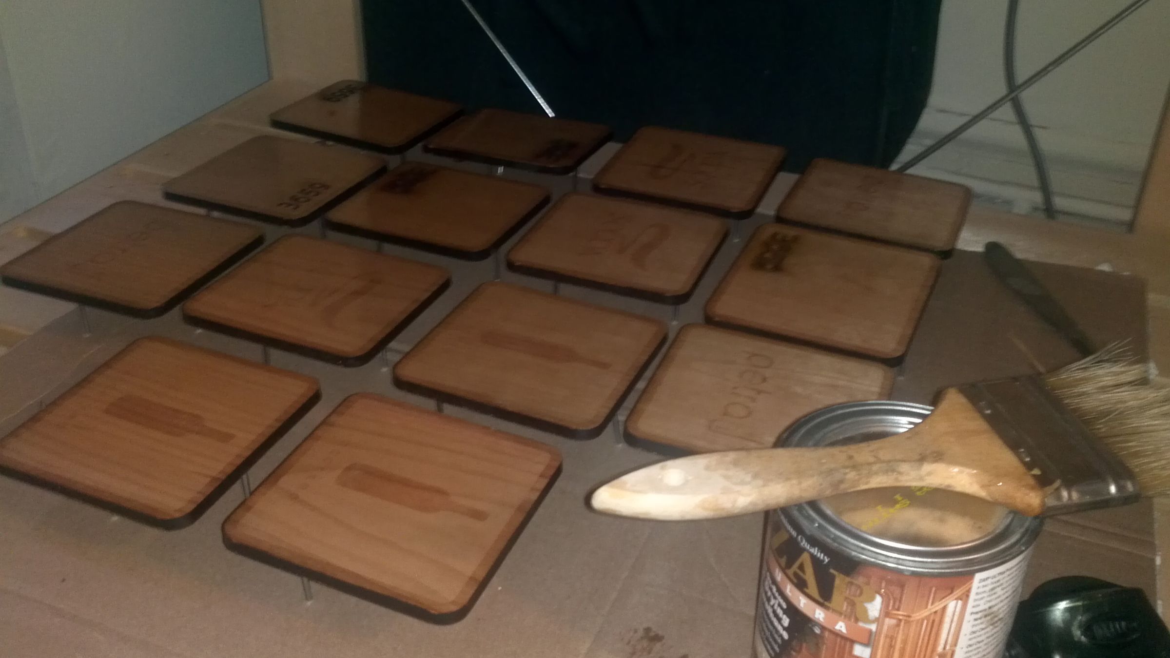 Laser Etched Wood Coasters