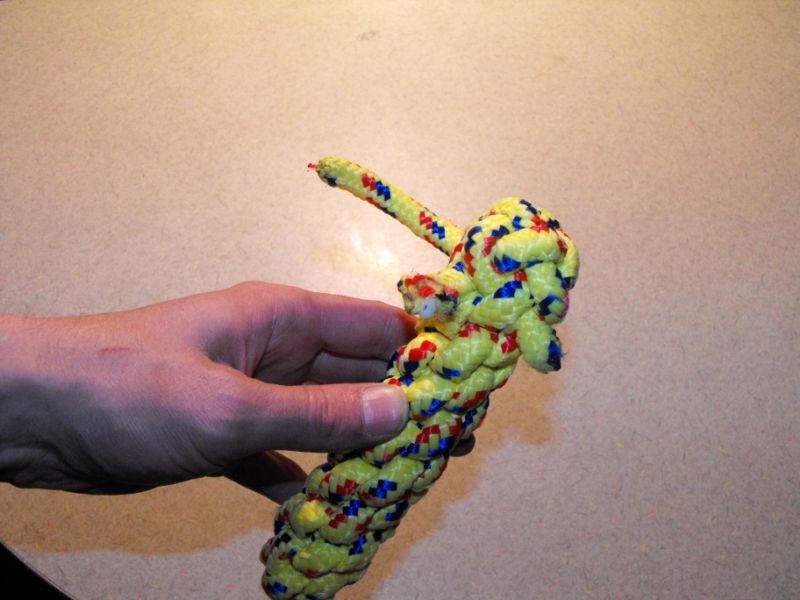 Continue Pulling Rope Tails Threw Knot