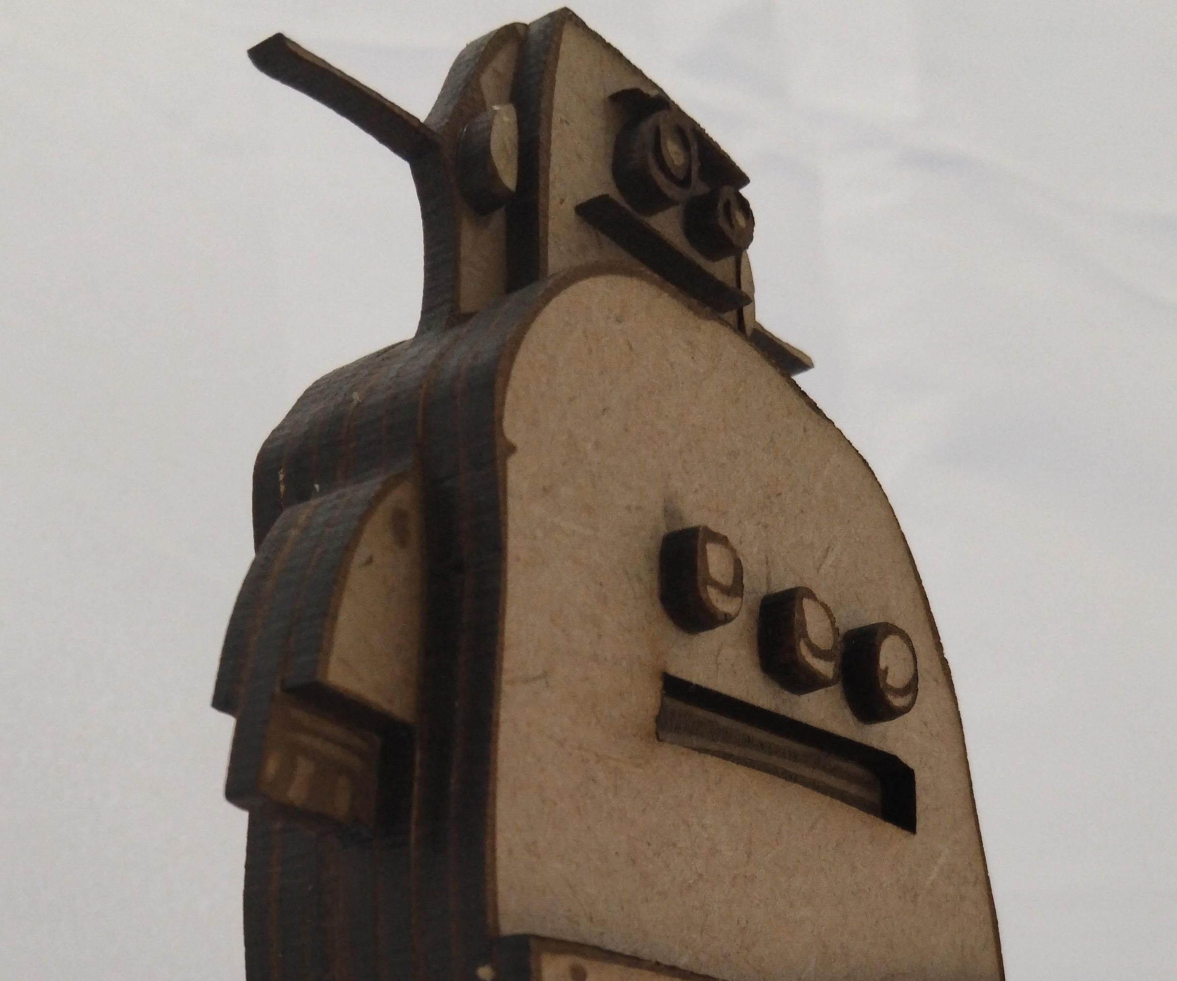 Laser Cut 3D Instructables Robot Model