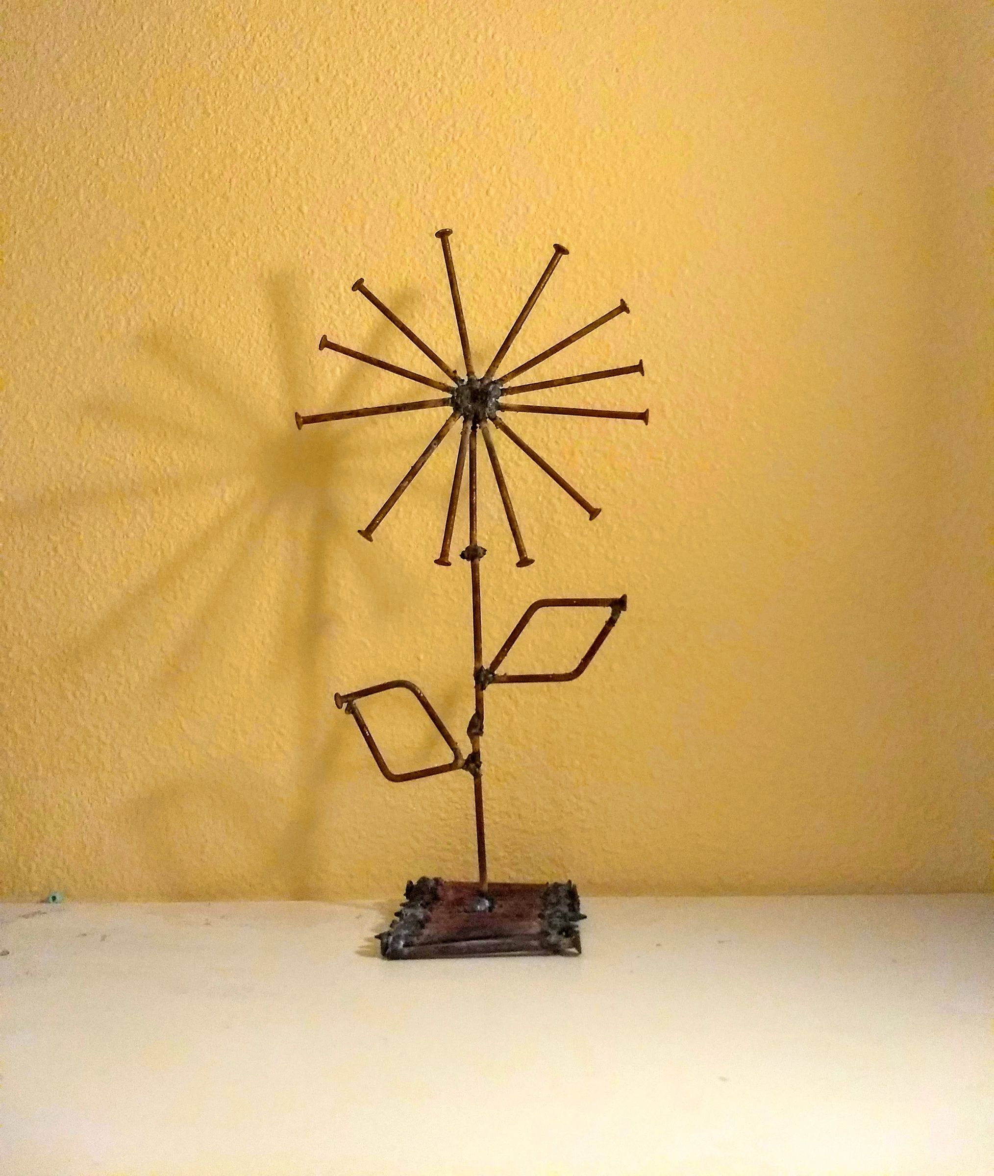 Flower Made of Scrap Nails 5 Steps Instructables