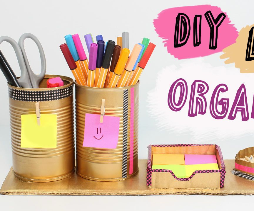 Easy Desk Organizer DIY
