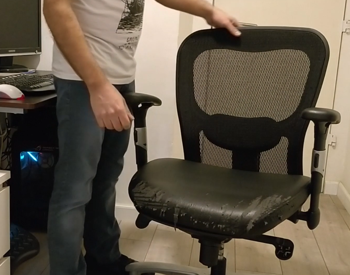 How to Reupholster an Office Chair | Replacing Fabric of a Chair | Home ...