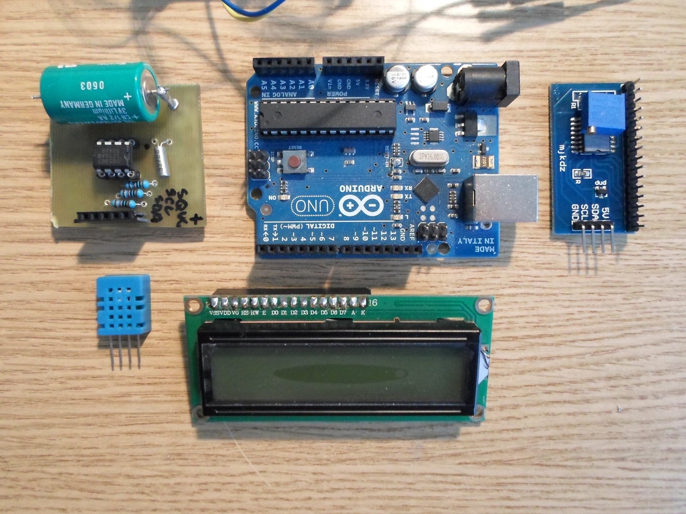 Clock With Thermometer Using Arduino, I2c 16x2 Lcd, DS1307 RTC and ...