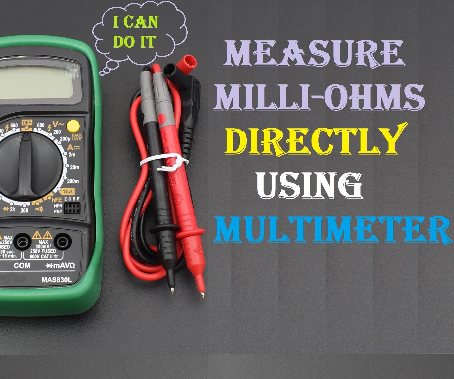How to Measure Resistance of Wire (MilliOhms) 8 Steps Instructables