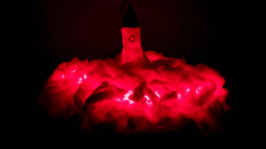 RGB Rocket Smoke Night Lamp (Bluetooth Controlled)