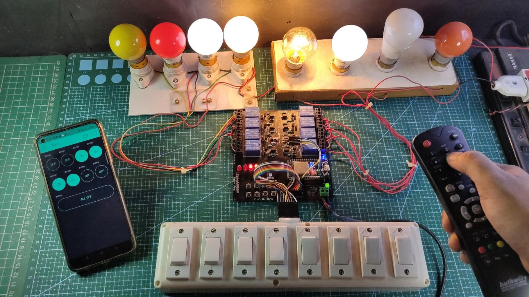 Home Automation Using Blynk IR Remote & ESP32 - IoT Projects 2021 : 17 ...