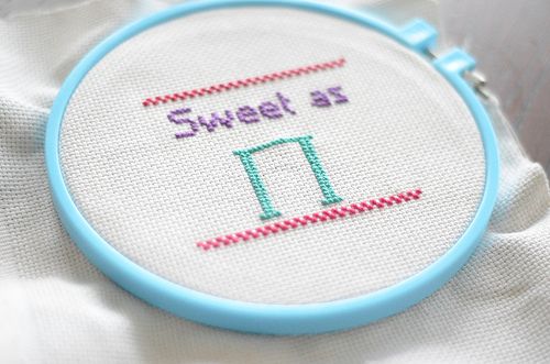 "Sweet As Pi" Cross Stitch