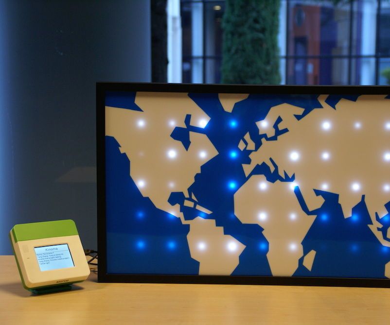 Sparkle Motion: an LED World Map Driven by Global Twitter Traffic Data