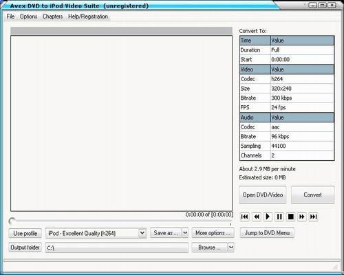 How to Convert DVD, AVI, ASF, TV to IPod With Avex DVD to IPod Video Suite?