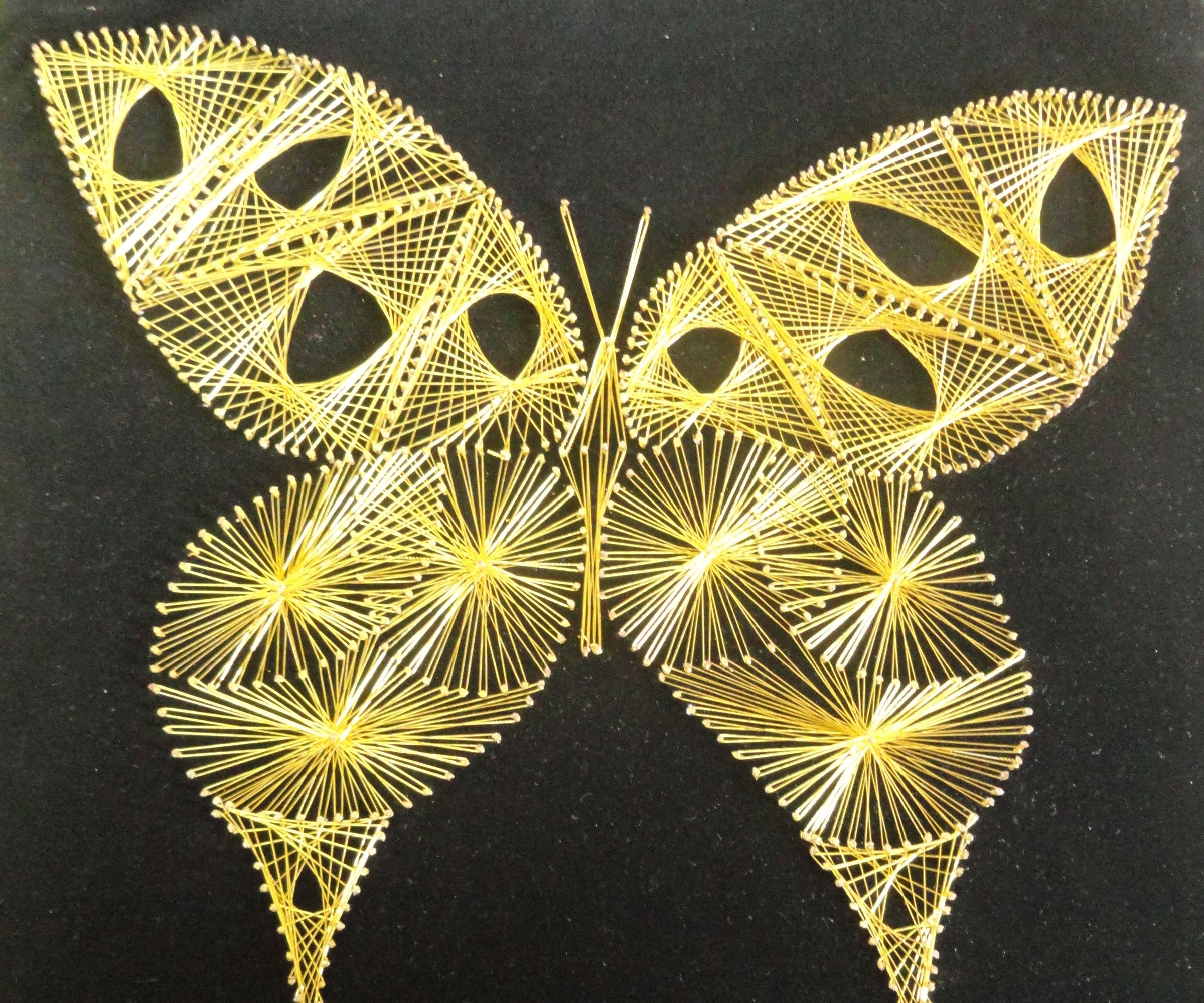 String Butterfly ( String - Nail Art )