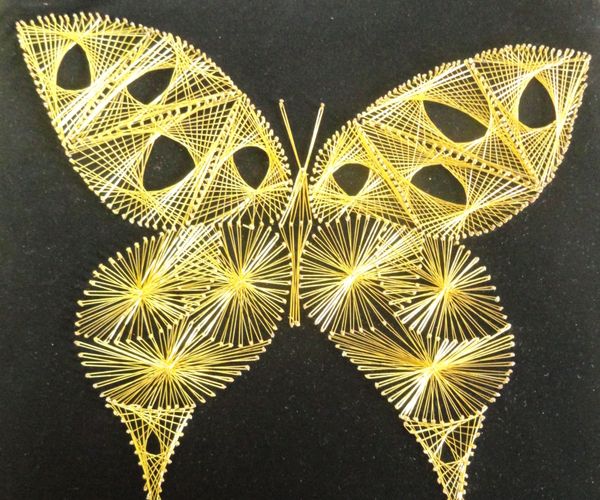 String Butterfly ( String - Nail Art )