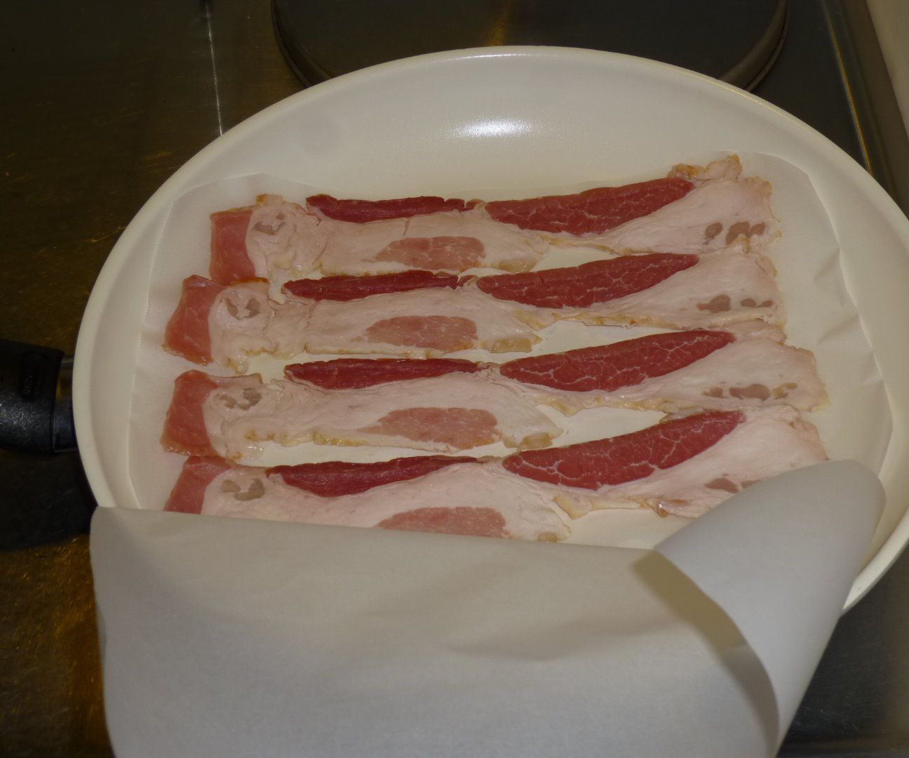 Frying Bacon (and Eggs) Using Parchment Paper