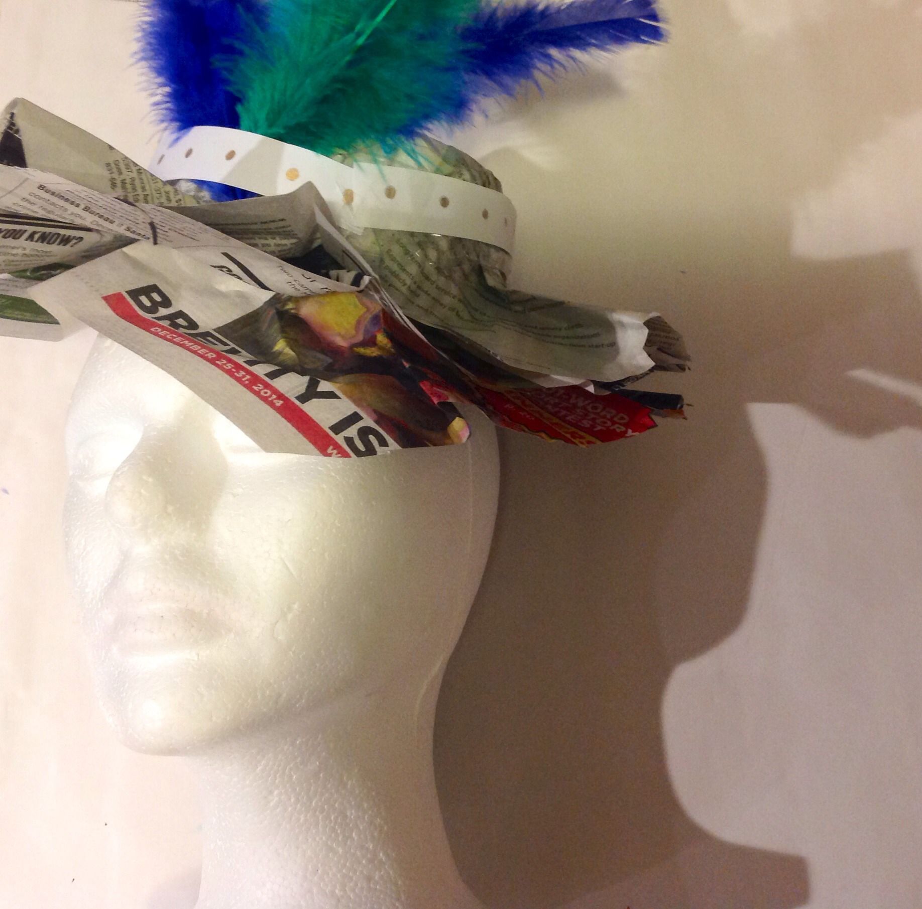 Recycled Newspaper Hat