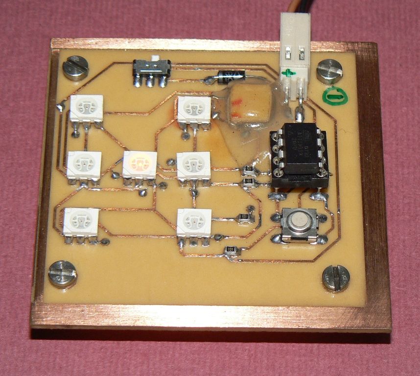 A CharliePlexed  RGB LED Dice
