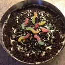 Oreo Cake with gummy worms!