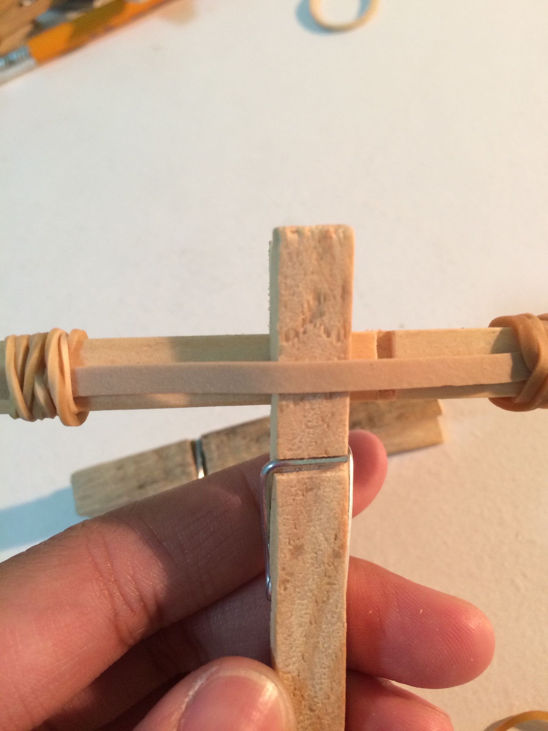 How to Make a Mini Clothespin Crossbow 7 Steps Instructables