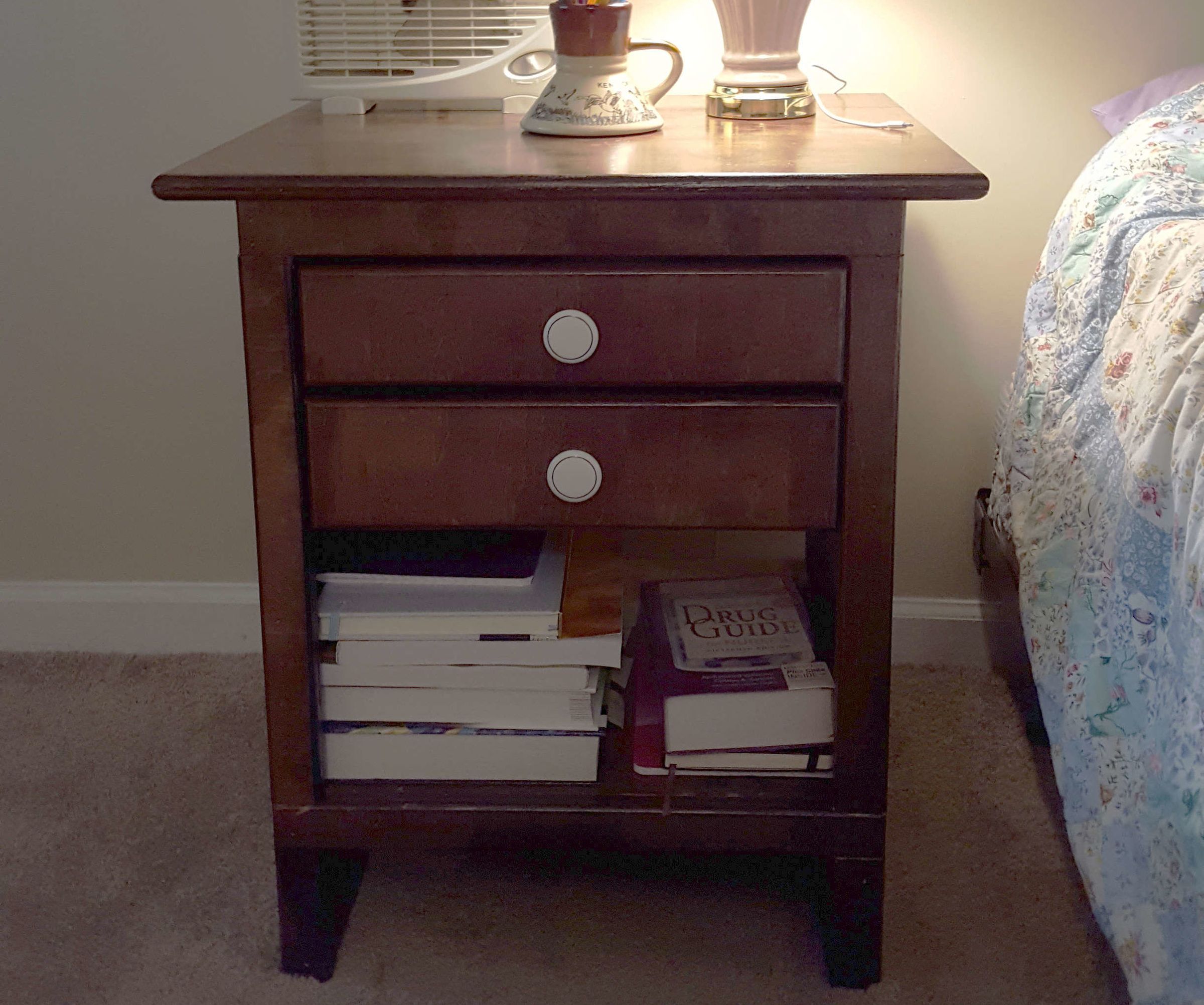 Nightstand With Hidden Power Compartment