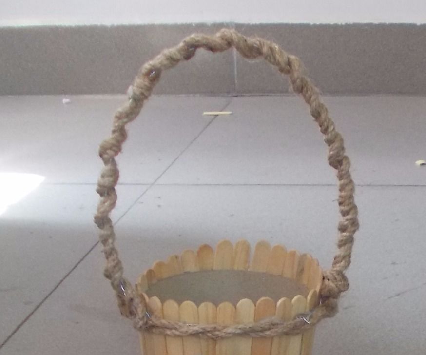 Miss La Sen Wooden Stick-hemp String Basket