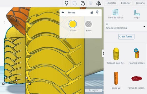 Diseñando Las Falanges (Designing the Phalanges)