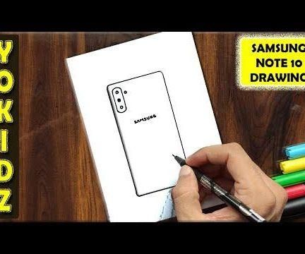 HOW TO DRAW SAMSUNG GALAXY NOTE 10