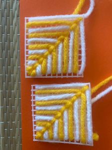 The Leaf Pattern With the Middle Running Stitch