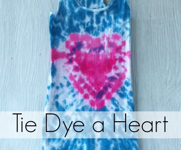 Easy! How to Tie Dye a Heart!