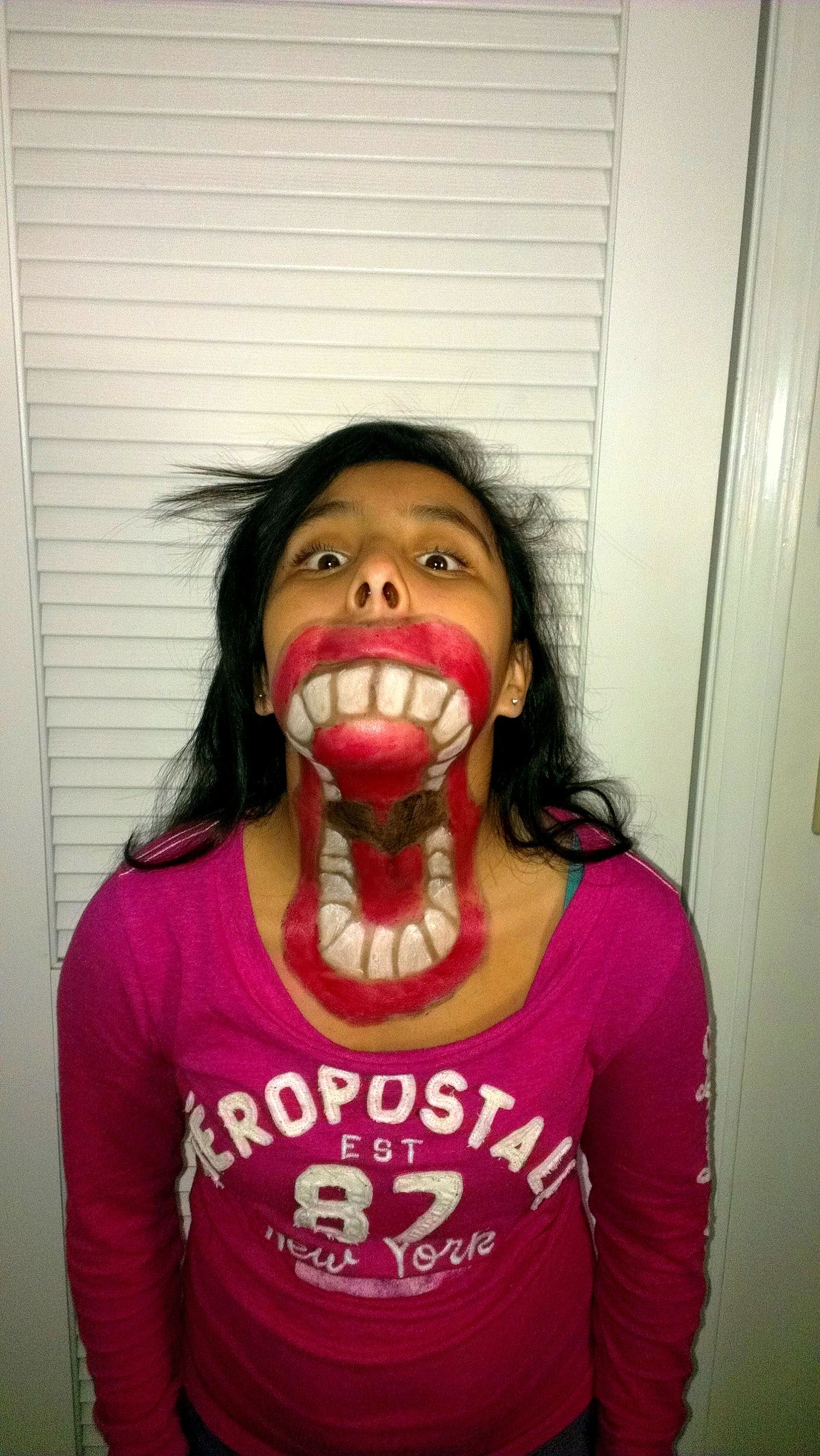 Big Mouth Halloween Face Paint!!!