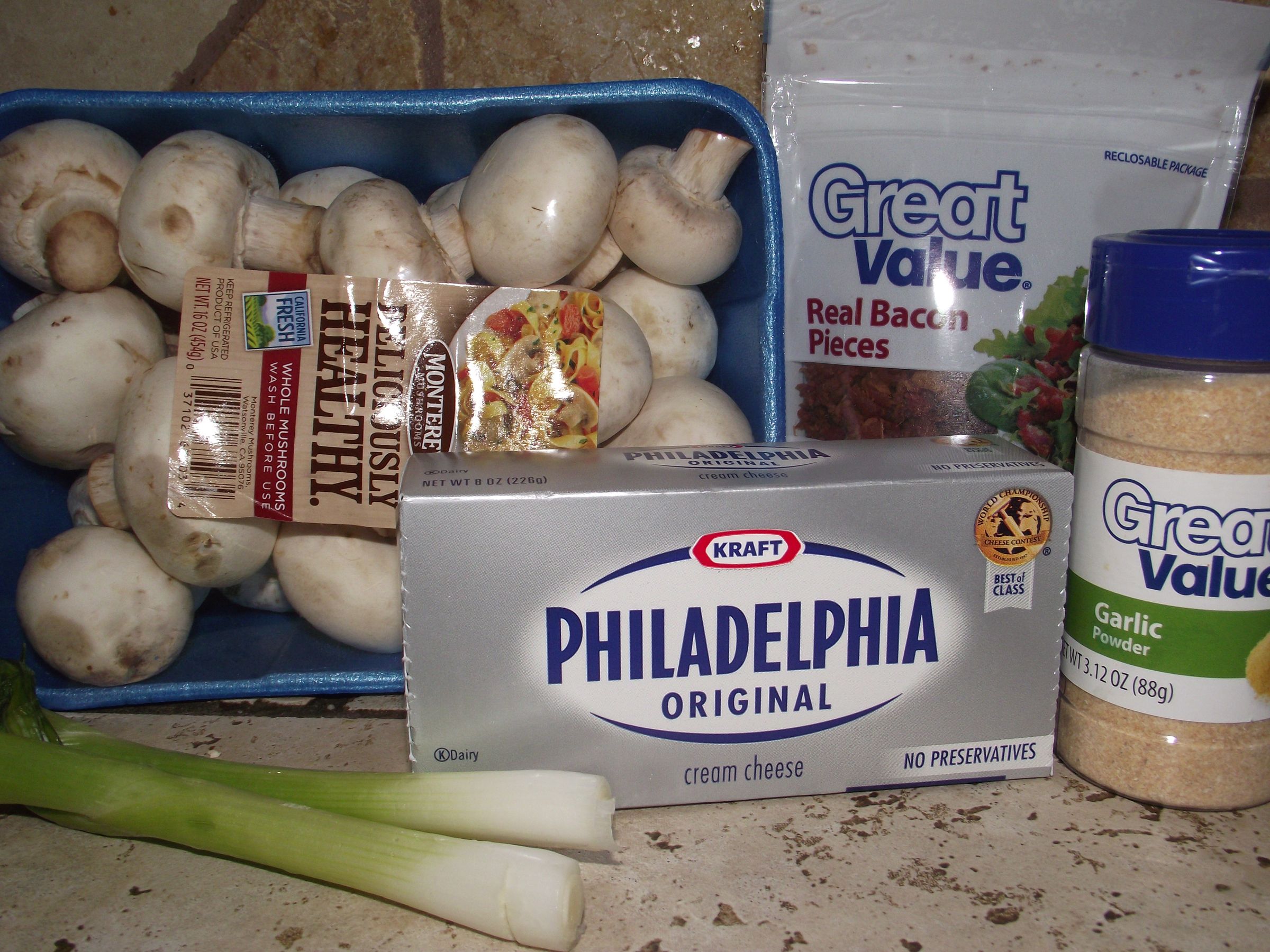 Cream Cheese and Bacon Stuffed Mushrooms : 4 Steps (with Pictures