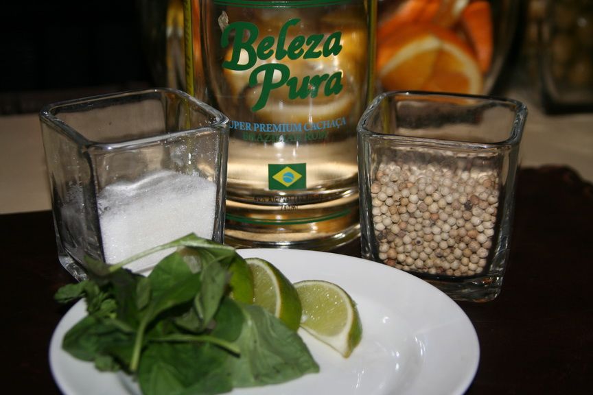 Pepper Basil Caipirinha