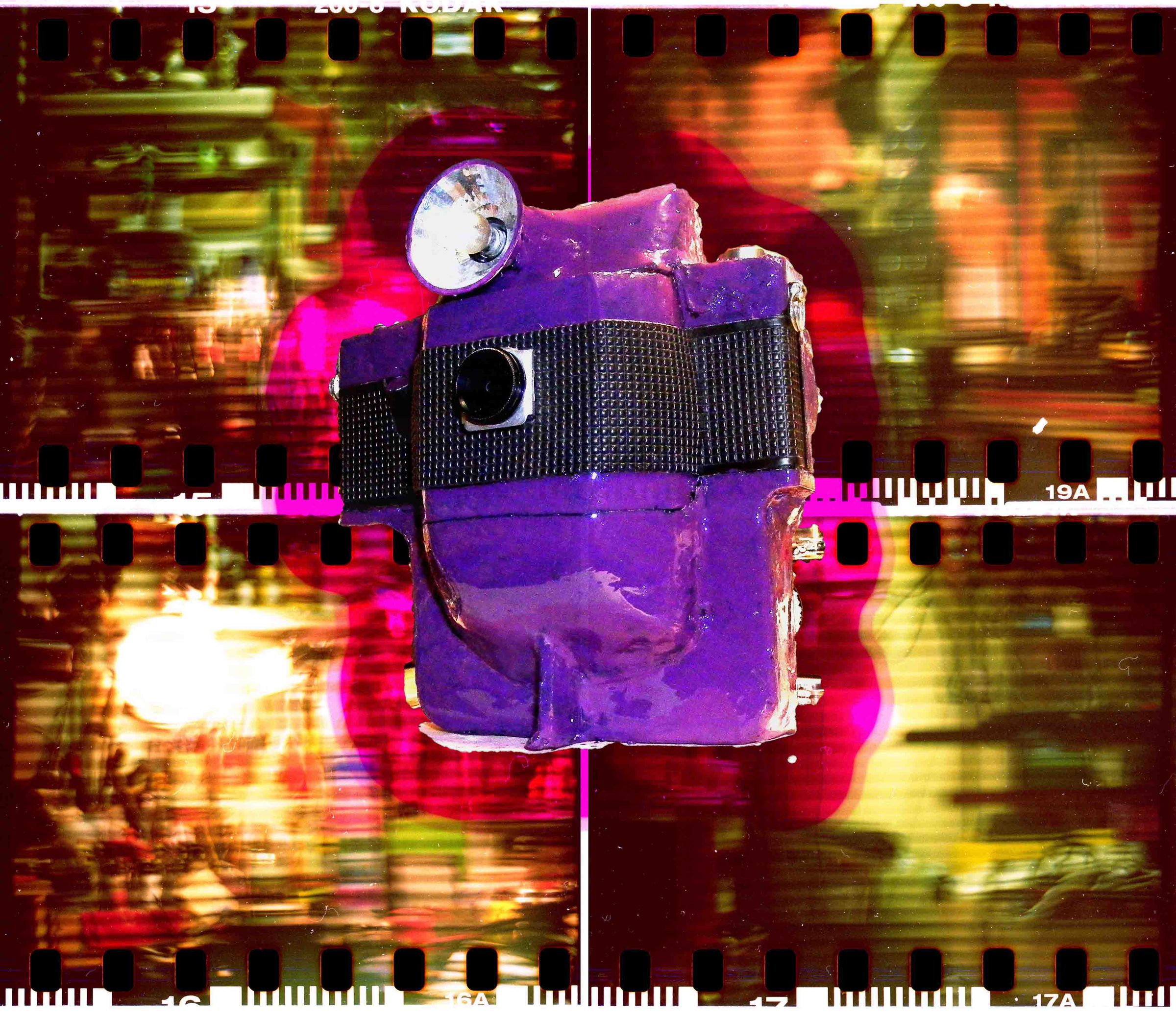 Big Purpel Egg Shaped Bodge It Line by Line Film Camera