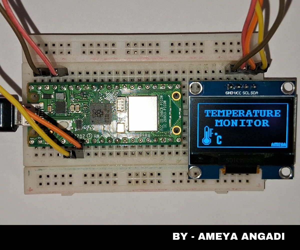 CPU Temperature Monitor With OLED Display & Raspberry Pi Pico W