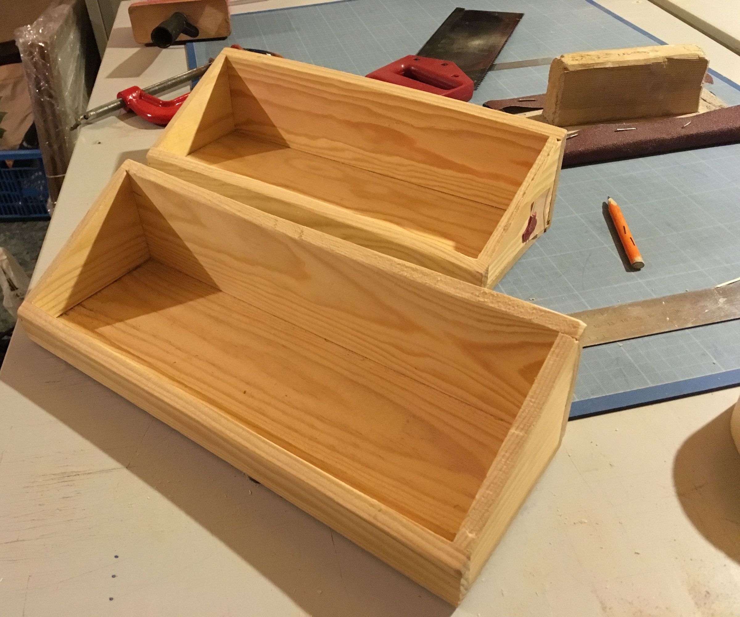 A Shelf From a Cognac Box
