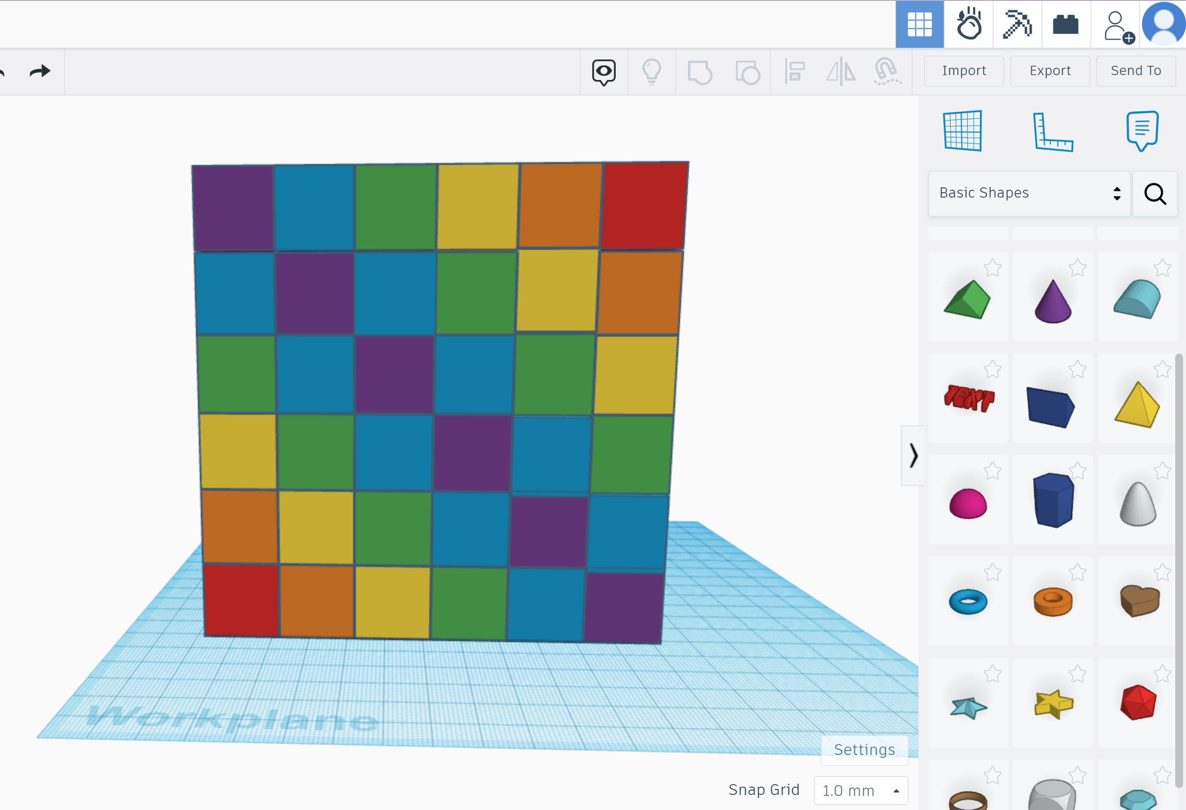 Rainbow Blocks With Tinker Cad