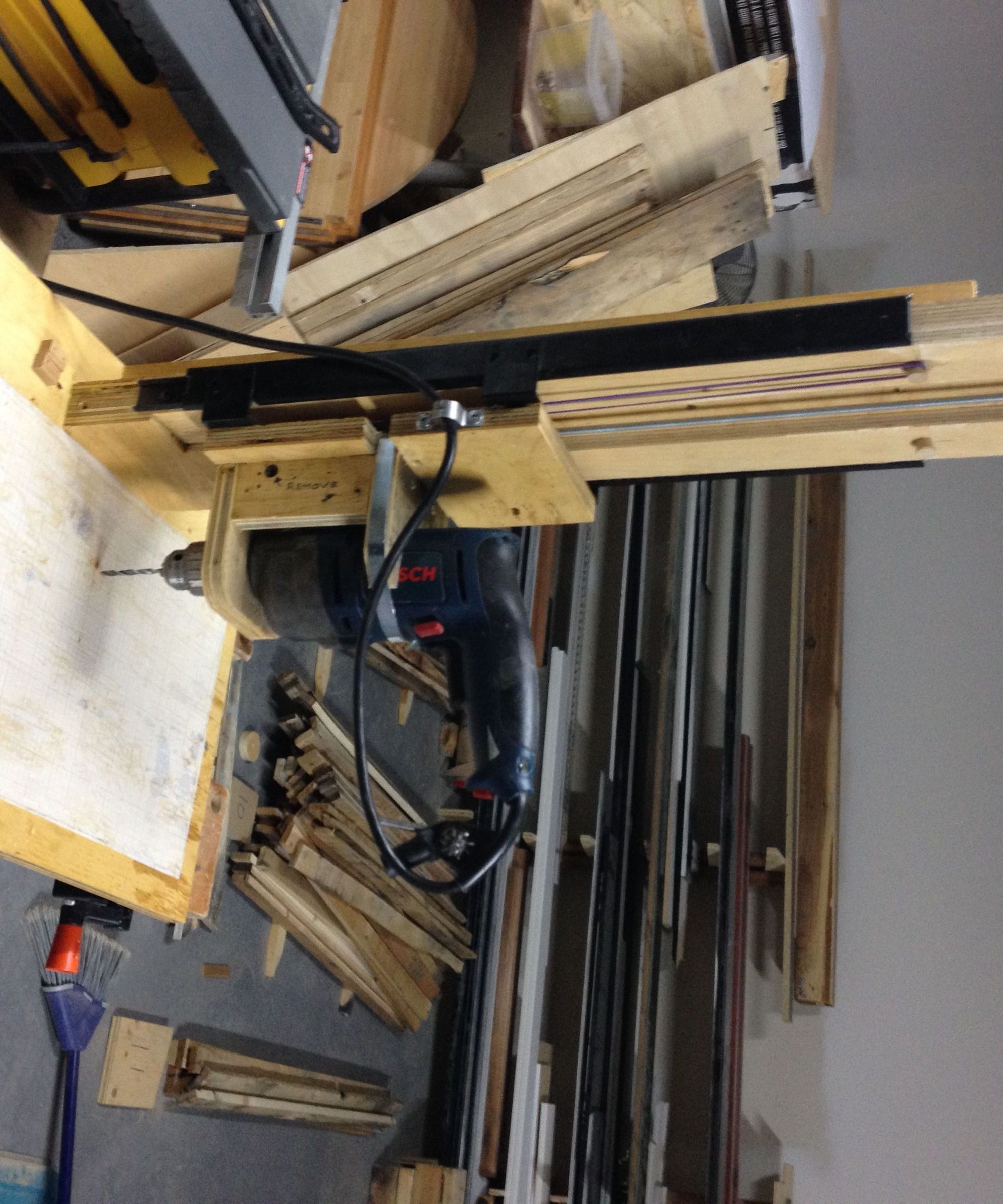 DIY Drill Press With Rubber Band Suspension