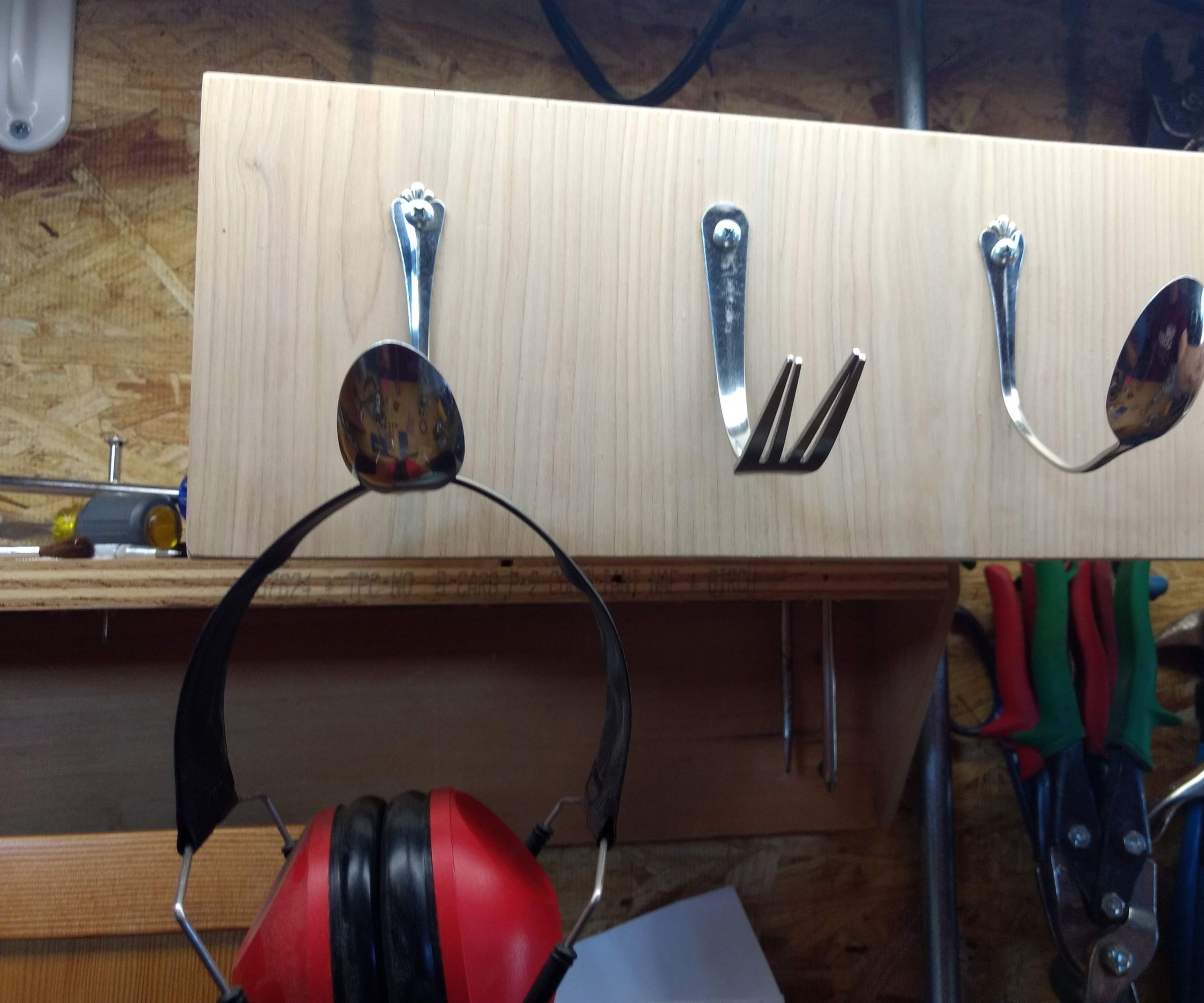 Coat Hangers Out of Kitchen Utensils
