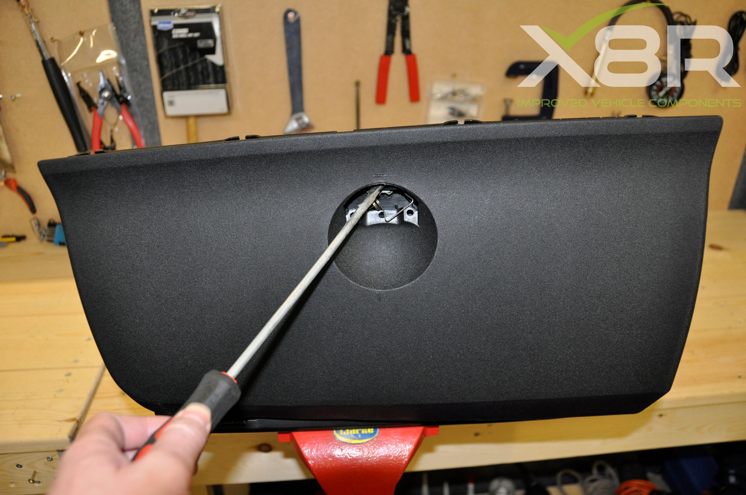 Citroen C4 Install of Our Replacement Glove Box Lid Handle 3 Steps