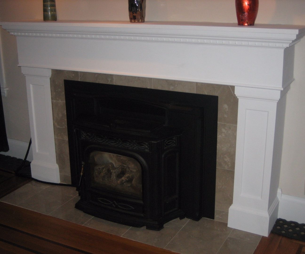 Plywood and Poplar Mantel