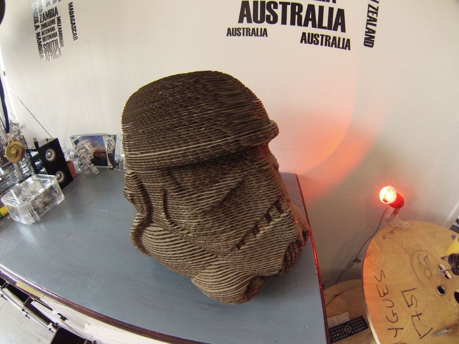 Star Wars Stormtrooper Cardboard Laser Cut 123d Make!