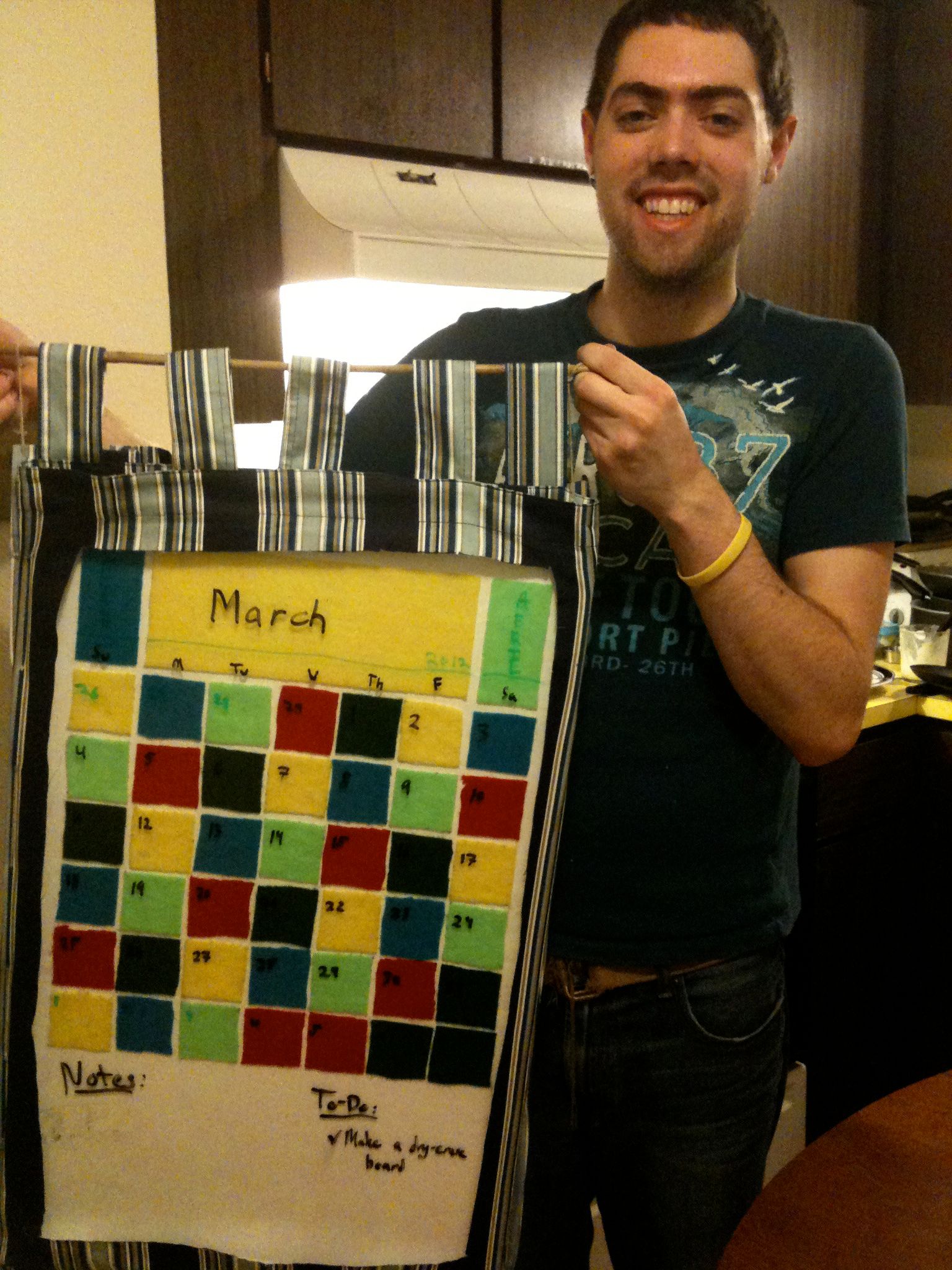 Fabric Framed, Dry-erase Calendar