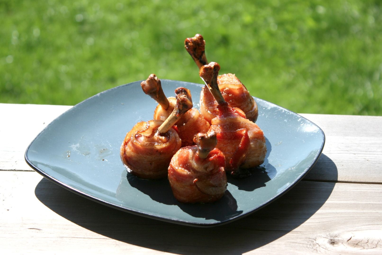 Maple Glazed Bacon Wrapped Chicken Lollipops 8 Steps (with Pictures