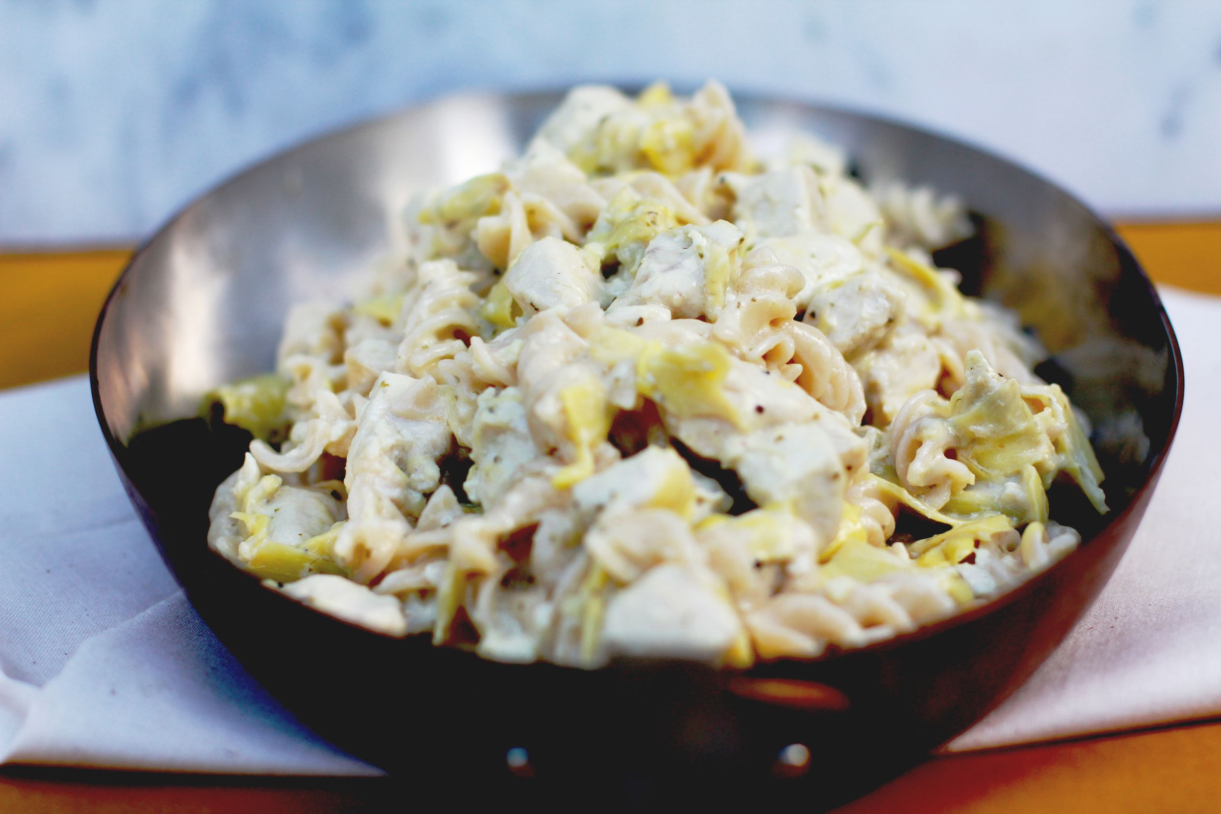 Lemon Tarragon Pasta With Chicken and Artichoke Hearts