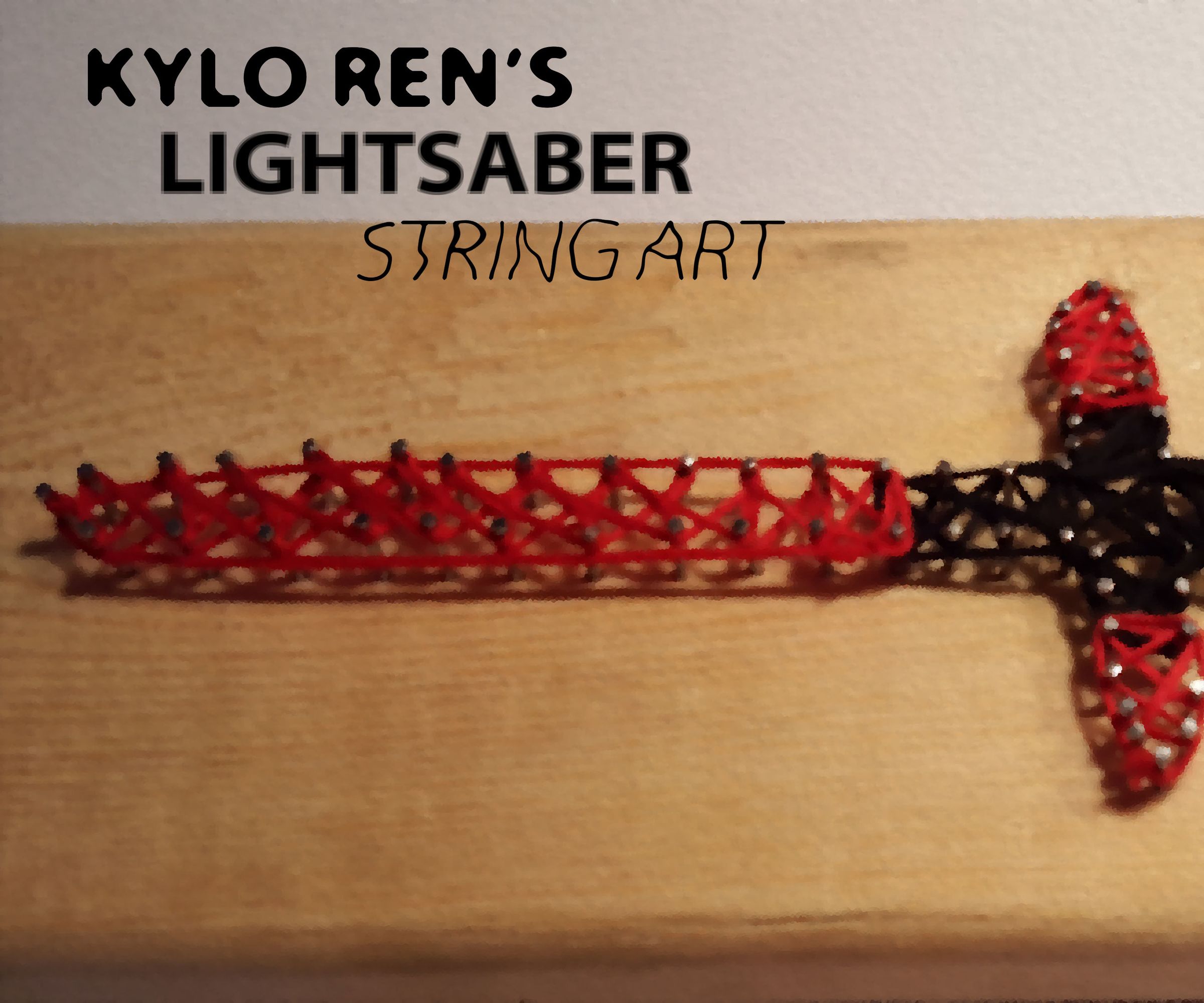 Kylo Ren Lightsaber String Art