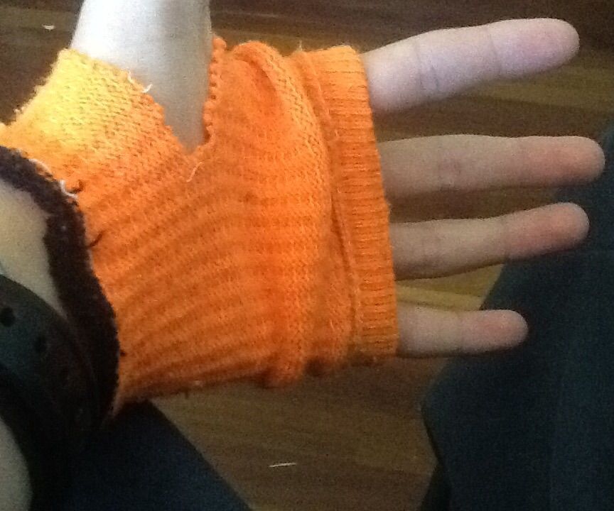 Fingerless sock gloves