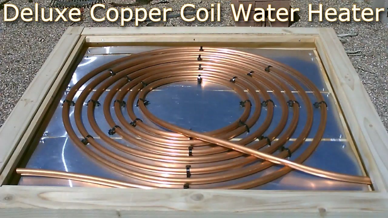 DIY Solar Water Heater! - Deluxe Aluminum Backed COPPER COIL Solar Water  Heater! 175F Full Instr. : 4 Steps (with Pictures) - Instructables