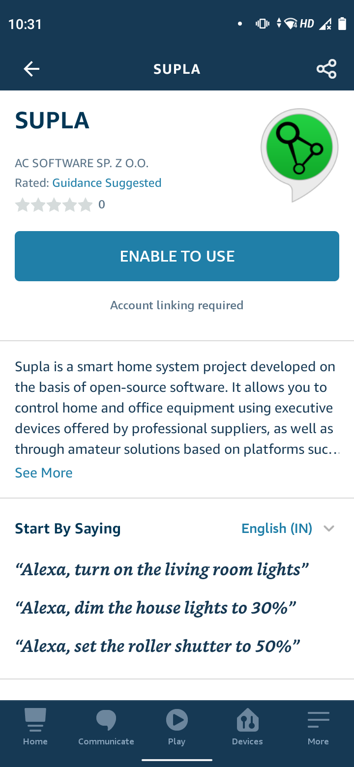Linking With Amazon Alexa