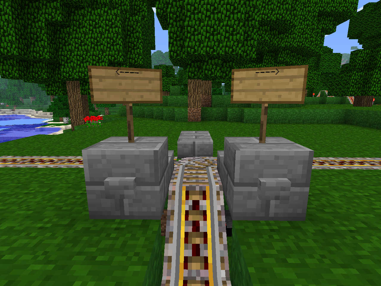 Minecraft  Mine-cart Manual Track Switch