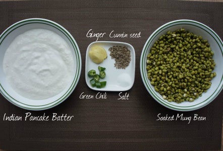 Whole Green Mung Pancake Batter / Pesarattu