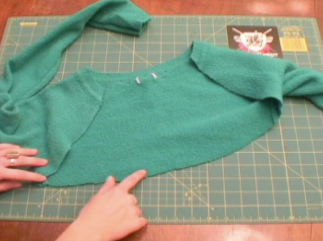 How to Make a Shrug and Skirt Set Out of a Sweater