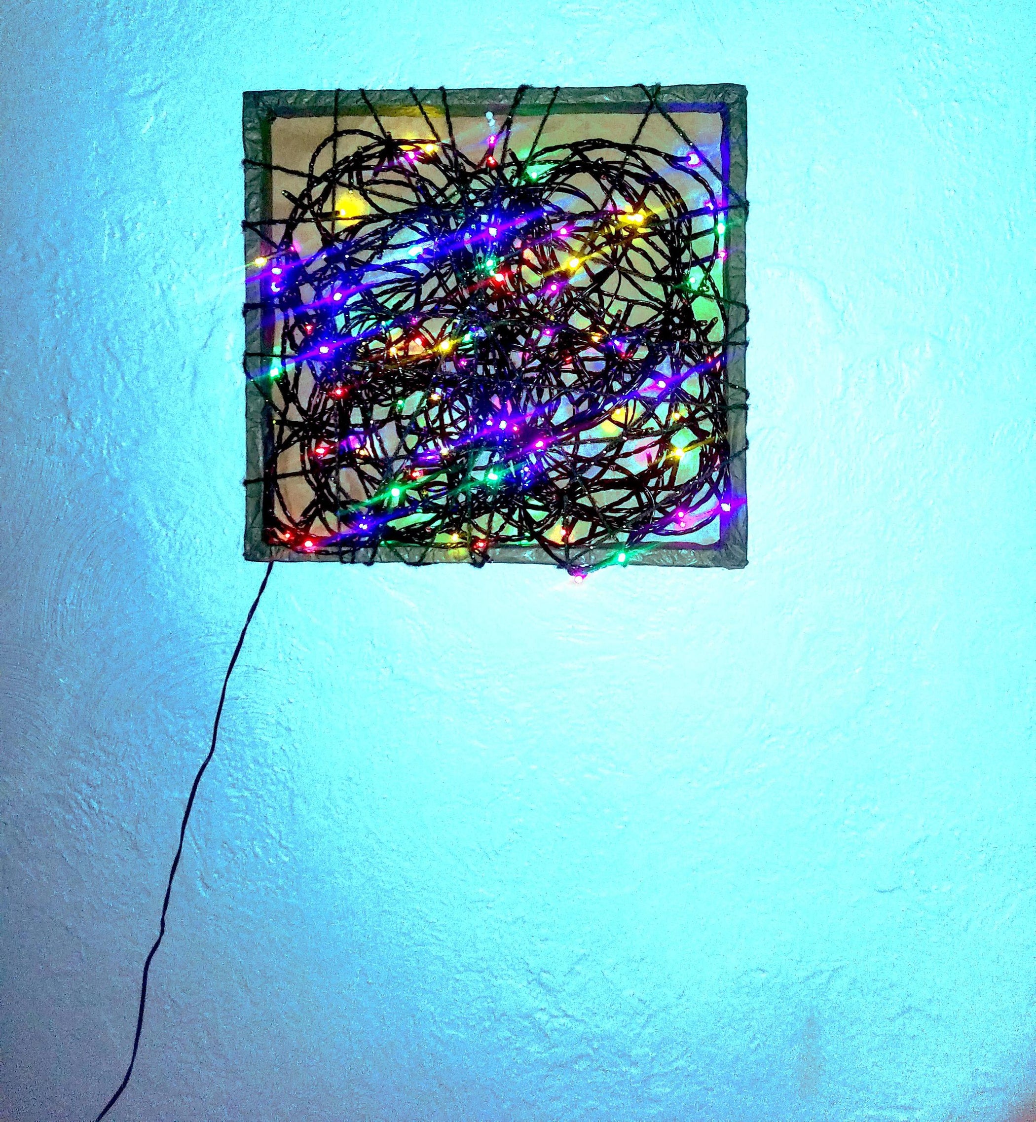 Simple Christmas Light Frame 6 Steps Instructables